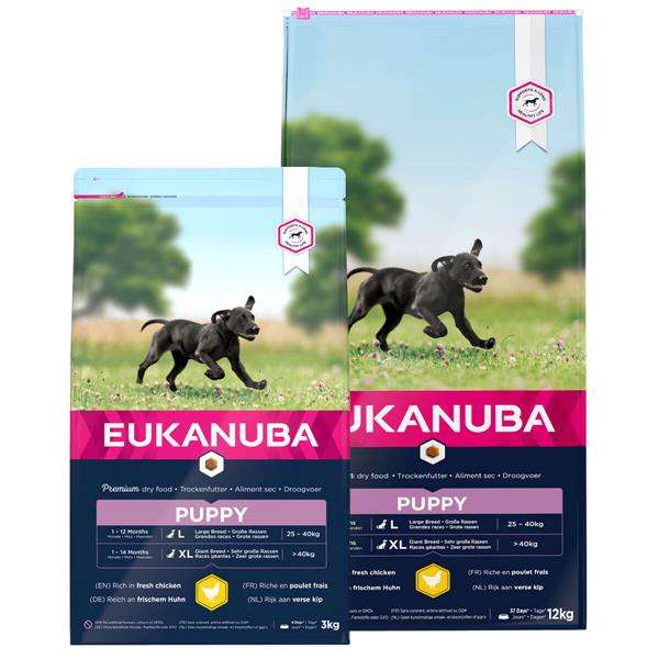 Eukanuba Puppy m. kylling | Stor og ekstra stor hund